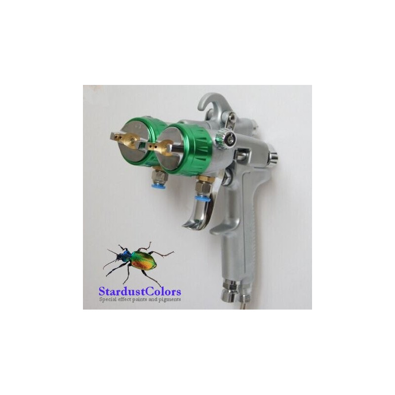 Pistola duplo bico para cromagem