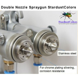 Pistola duplo bico para cromagem