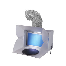 Mini-cabine de pintura com placa giratória 