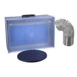 Mini-cabine de pintura com placa giratória 