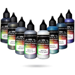 Série Metalizadas Peroladas - 35 tintas acrílicas-PU para aerógrafo