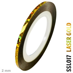 fita adesiva fina para striping, cromada e holográfica, rolo de 2mm x 20 m