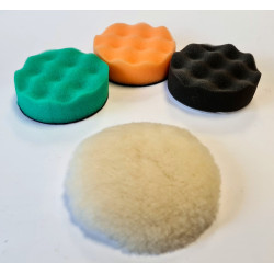 Mini polidora pneumática 75 mm com placa e espumas