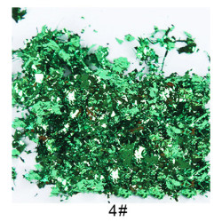 Folhas metalizadas em flocos – 10 cores x 5 gramas