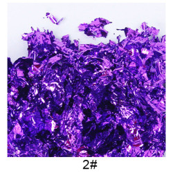 Folhas metalizadas em flocos – 10 cores x 5 gramas