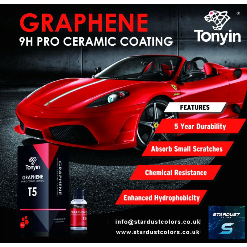 T5 Grafeno 9H Hidrofóbico – Revestimento Nano Cerâmico