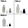 Mini frasco de plástico de 10ml, 15ml ou 60ml