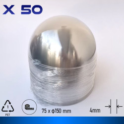 Meia esfera de plástico transparente para pintar, 150 x 75 mm, para exposição em parede