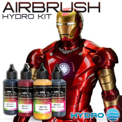 Kit de tinta para pintar o IRON MAN em vermelho e dourado – Aerossol ou aerógrafo