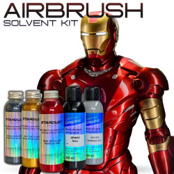 Kit de tinta para pintar o IRON MAN em vermelho e dourado – Aerossol ou aerógrafo