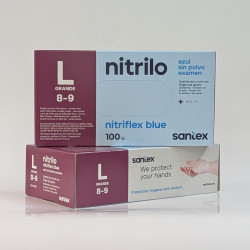 Luvas descartáveis em nitrilo (X100)