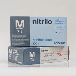 Luvas descartáveis em nitrilo (X100)