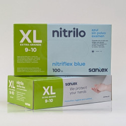 Luvas descartáveis em nitrilo (X100)