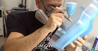 aplicar tinta carroceria em lexan